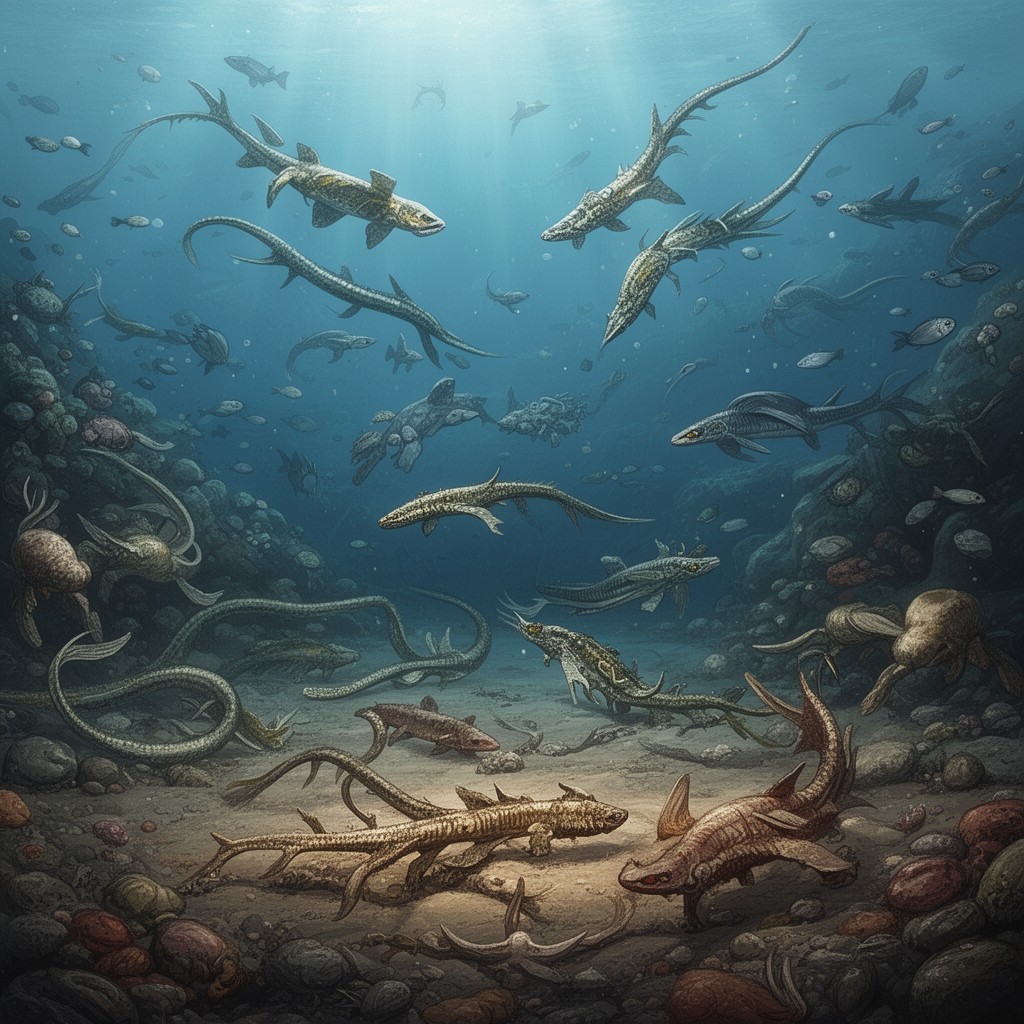 AI-generated illustration of Ordovician Period
