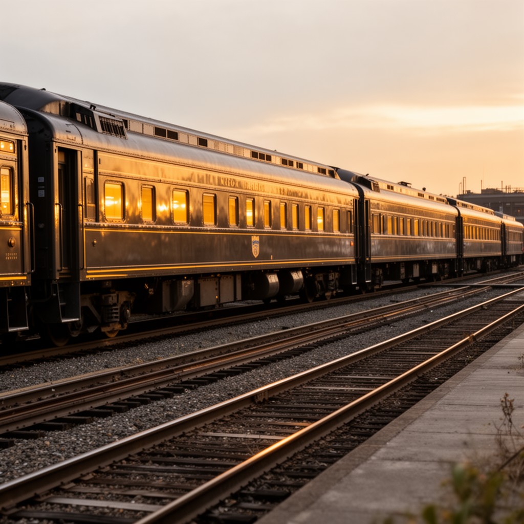 AI-generated illustration of Union Pacific sleeper cars