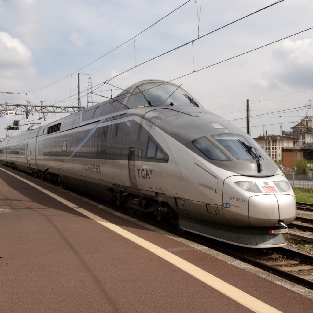 AI-generated illustration of TGV Duplex trainset