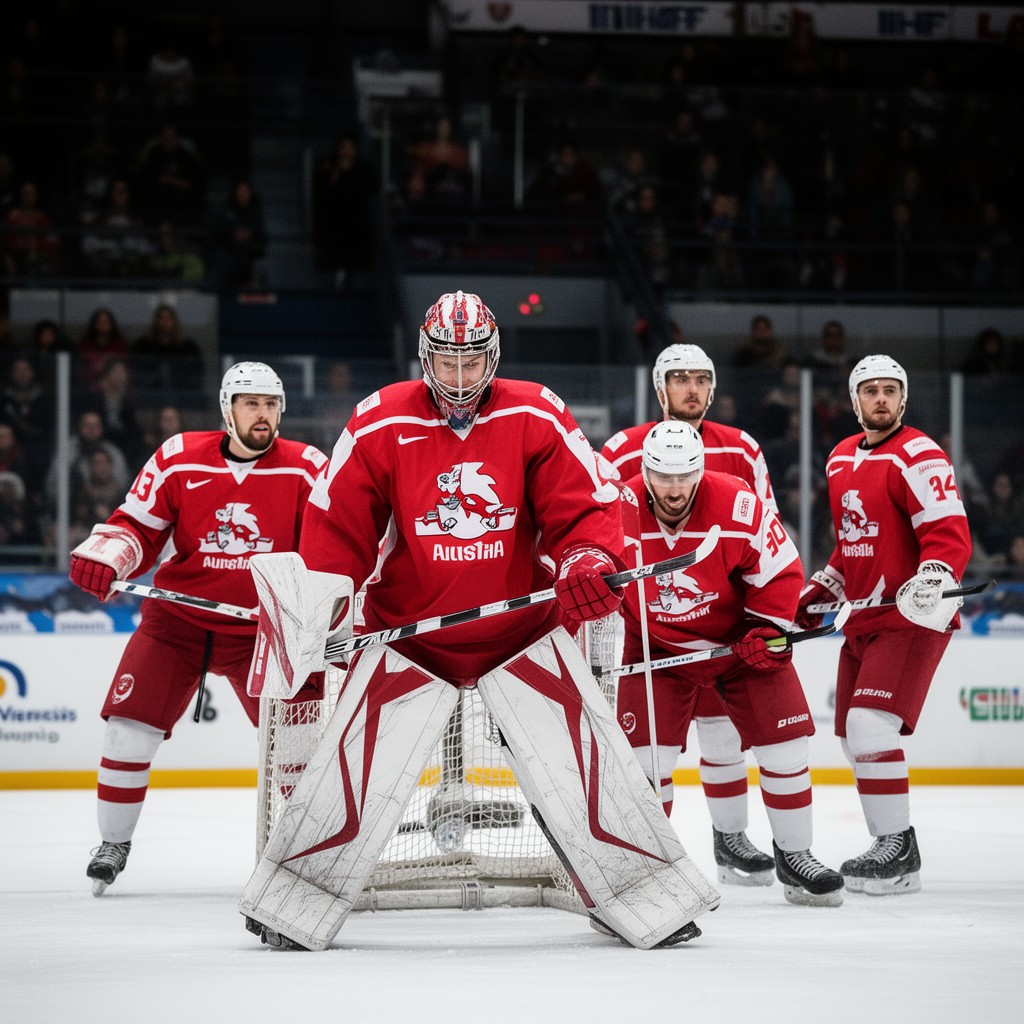 AI-generated illustration of Austria men's national ice hockey team
