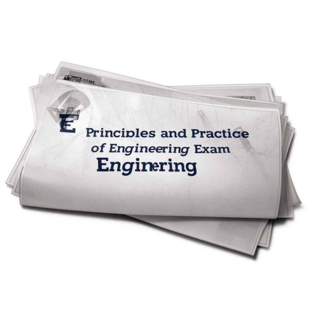 AI-generated illustration of Principles and Practice of Engineering exam