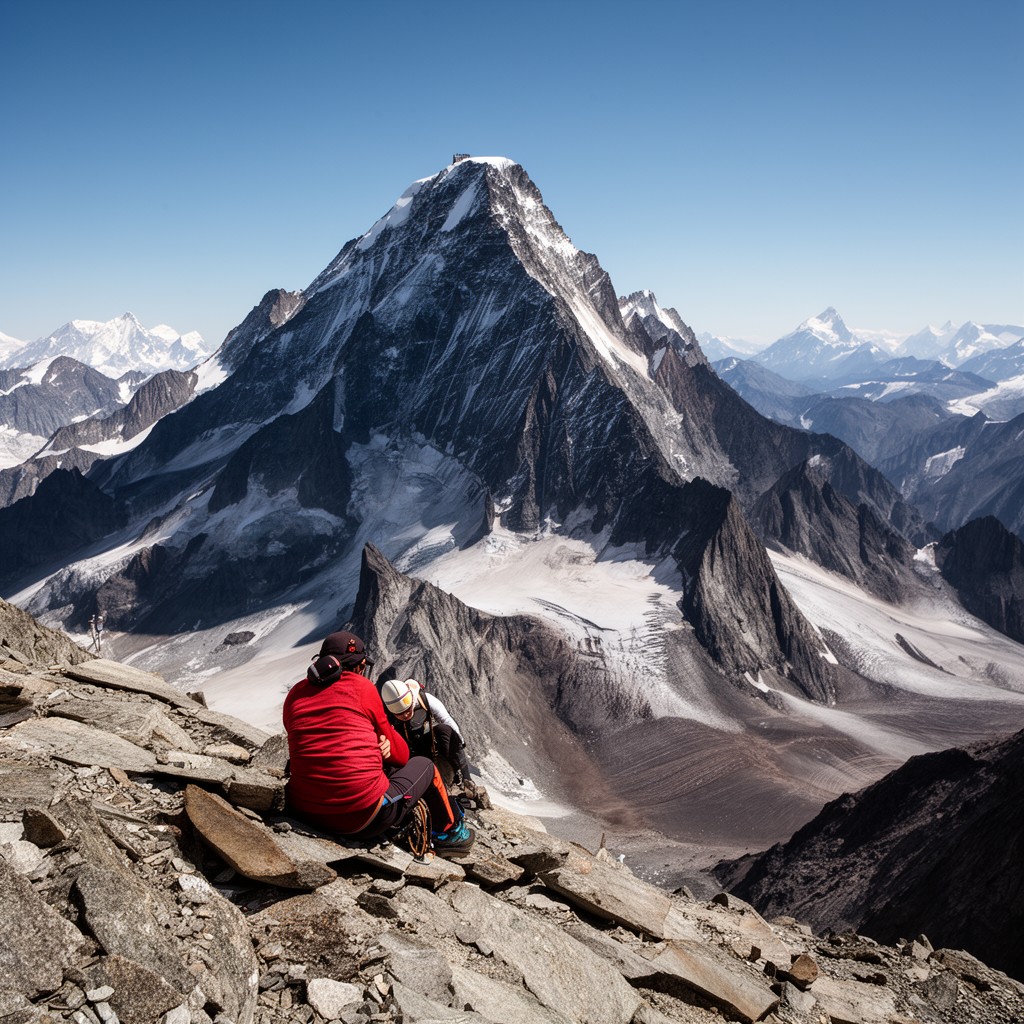 AI-generated illustration of Aiguille du Goûter