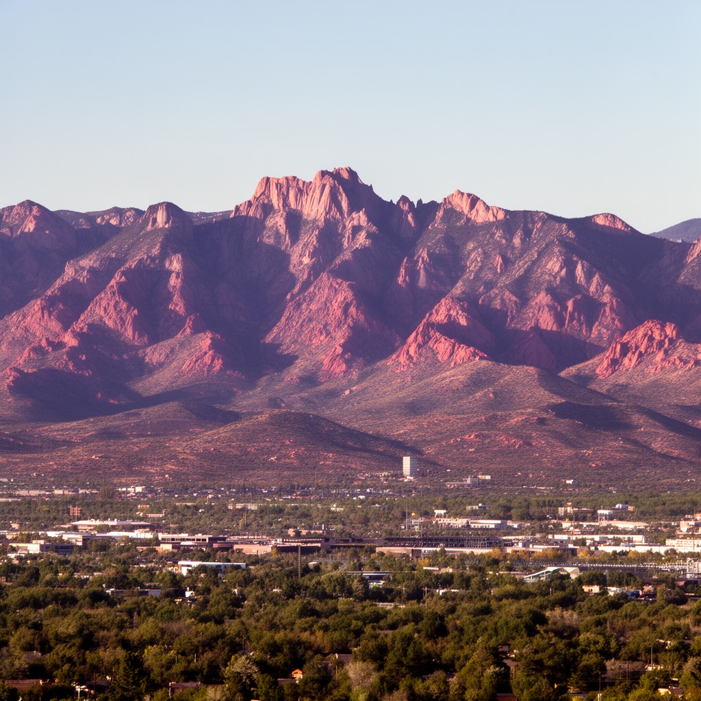 AI-generated illustration of Sandia Mountains