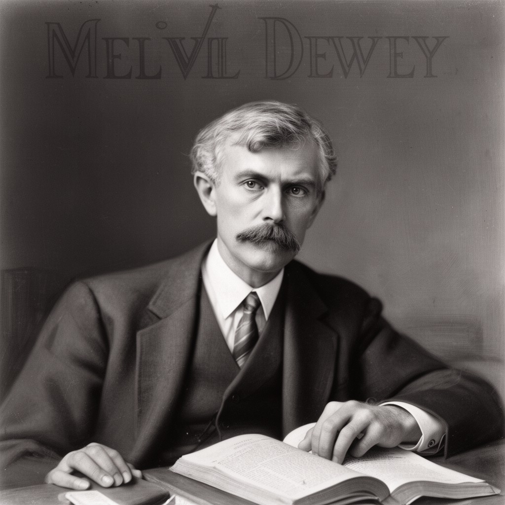 AI-generated illustration of Melvil Dewey
