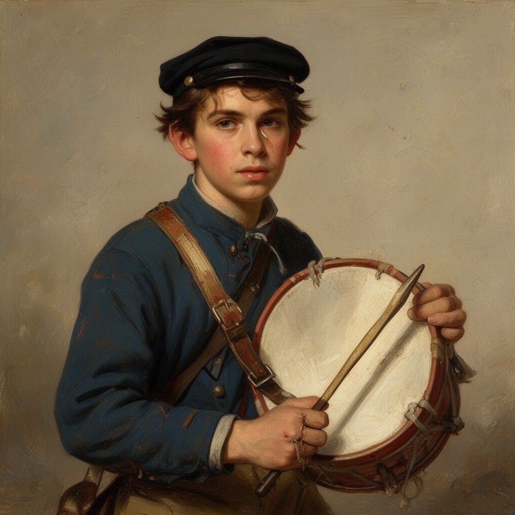 AI-generated illustration of The Wounded Drummer Boy
