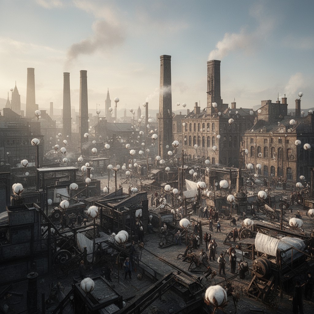 AI-generated illustration of Cottonopolis