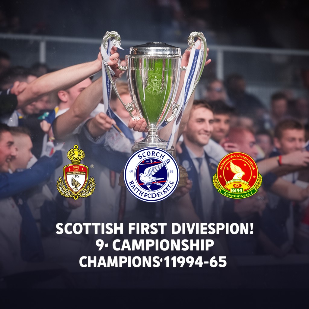 AI-generated illustration of Scottish First Division / Championship champions 1994–95