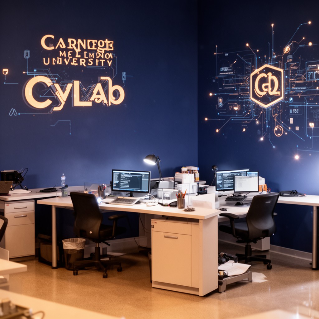 AI-generated illustration of Carnegie Mellon University CyLab
