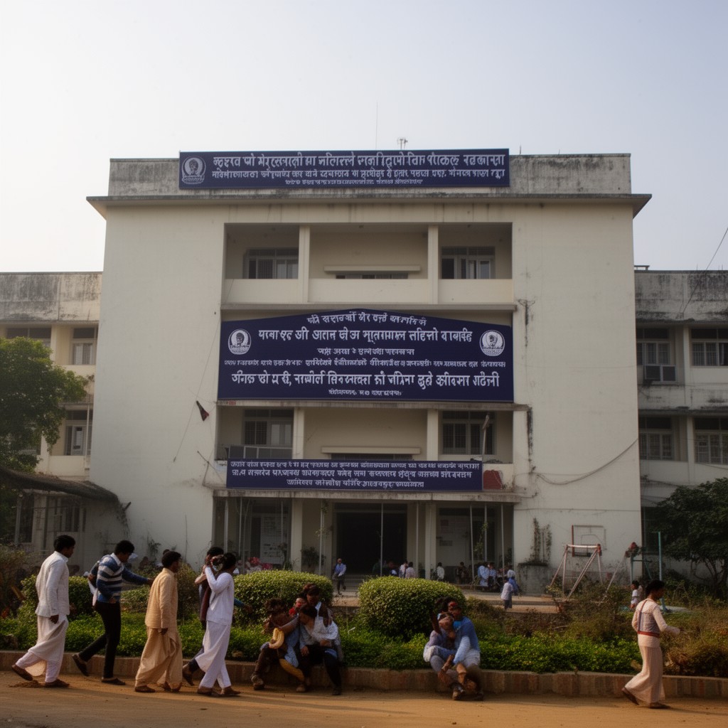 AI-generated illustration of Lala Lajpat Rai Memorial Medical College, Meerut