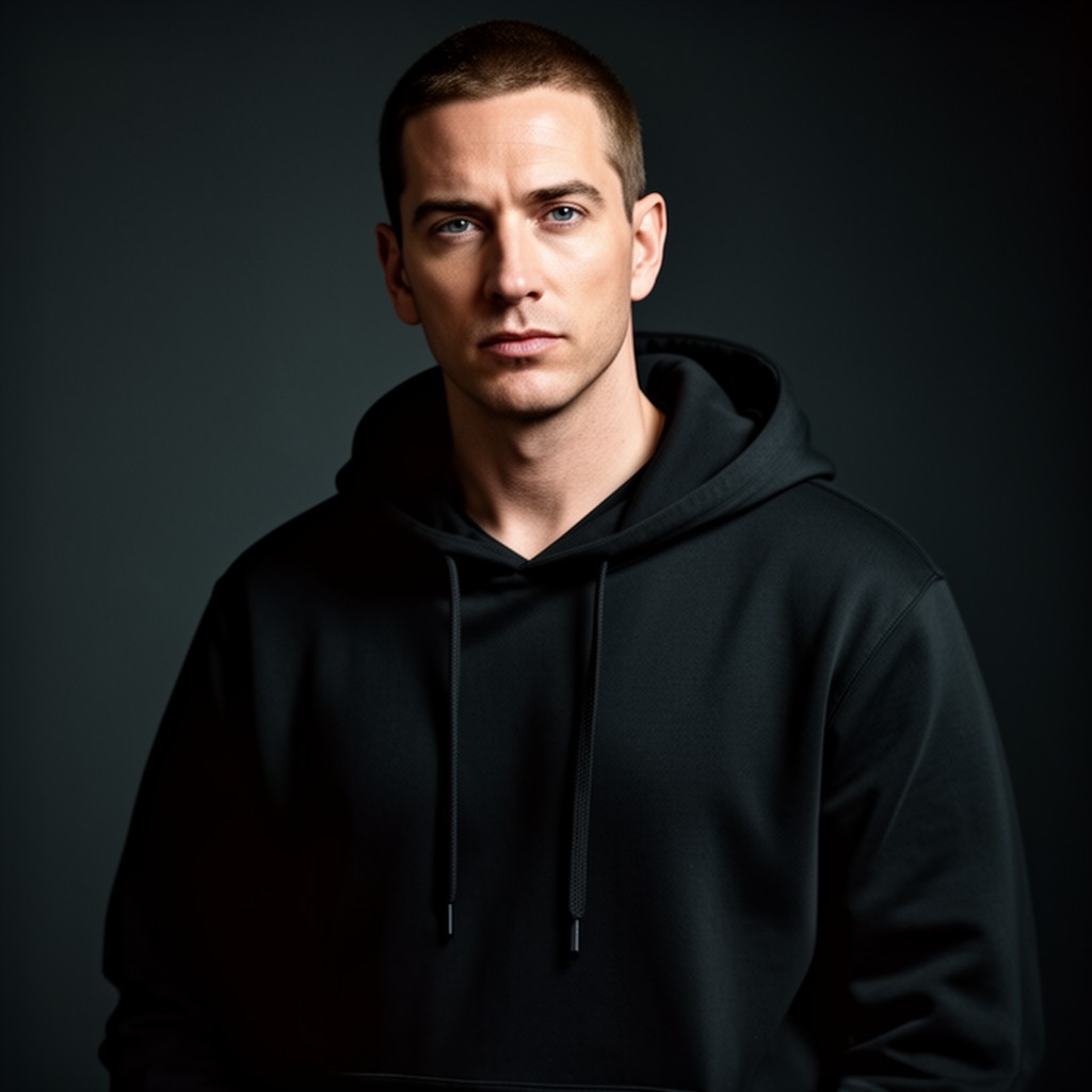 AI-generated illustration of Eminem (Marshall Bruce Mathers III)