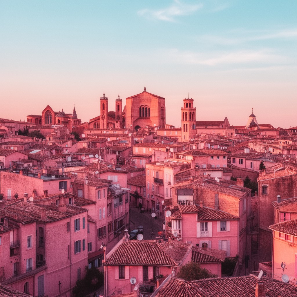 AI-generated illustration of Pink City