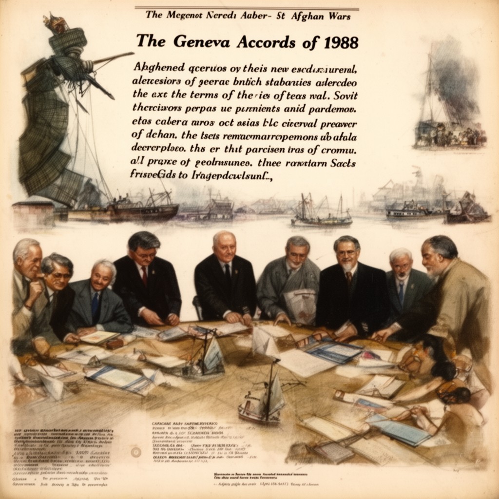 AI-generated illustration of Geneva Accords of 1988