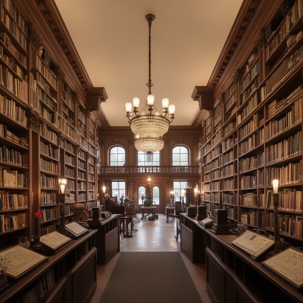 AI-generated illustration of New York State Library