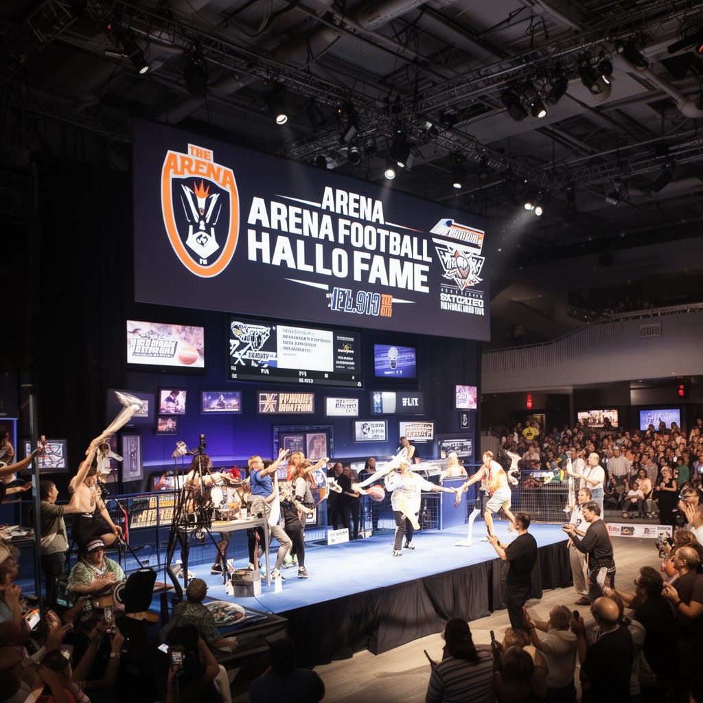 AI-generated illustration of Arena Football Hall of Fame