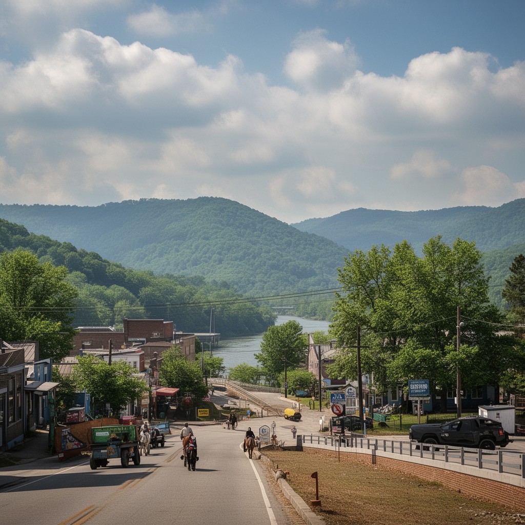 AI-generated illustration of Springdale, Pennsylvania, United States