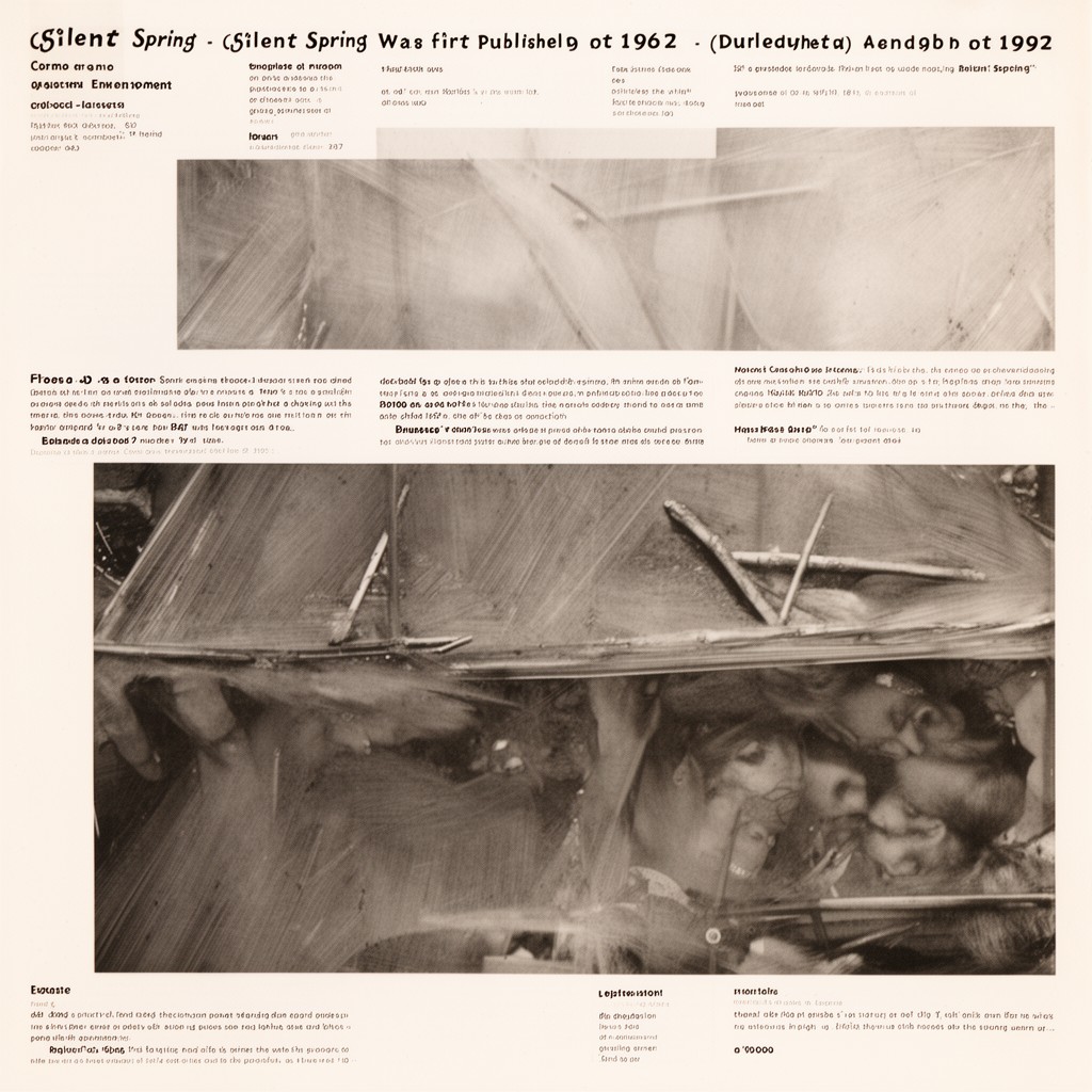 AI-generated illustration of Silent Spring was first published in 1962