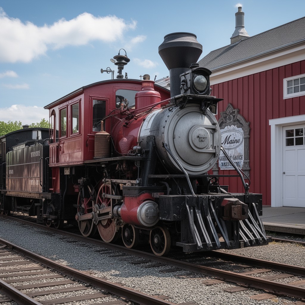 AI-generated illustration of Maine Narrow Gauge Railroad Museum