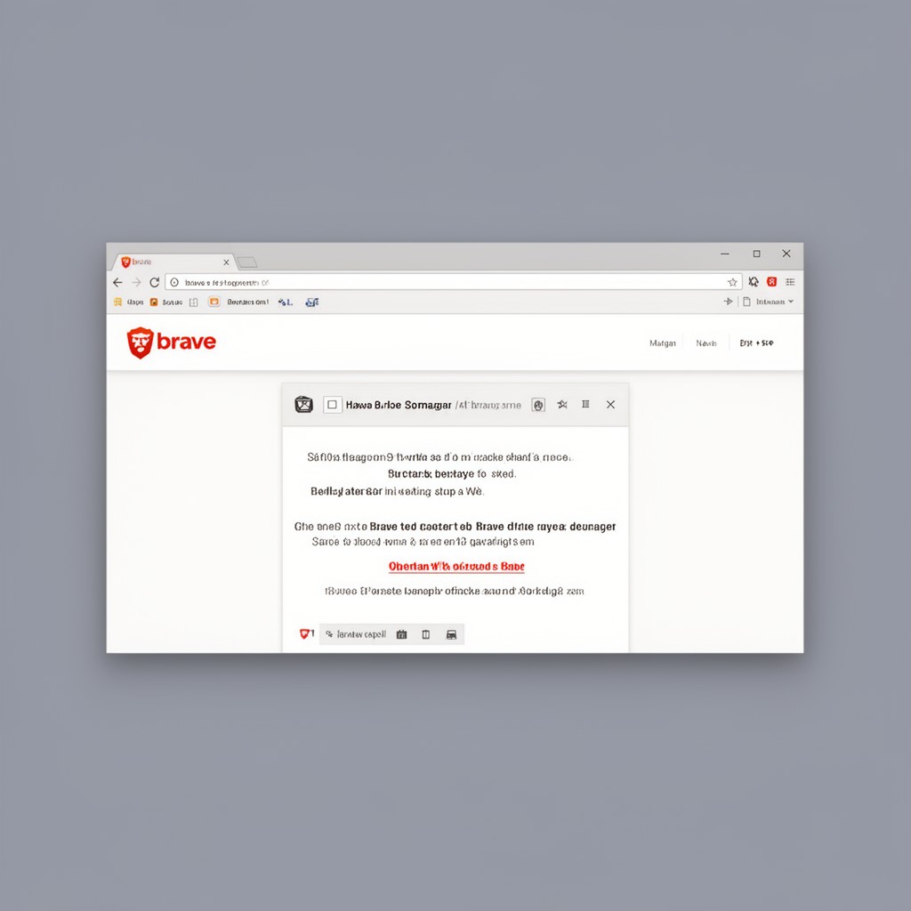 AI-generated illustration of Brave web browser