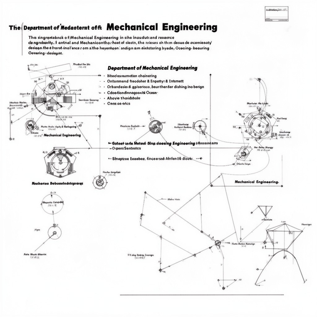 AI-generated illustration of Department of Mechanical Engineering