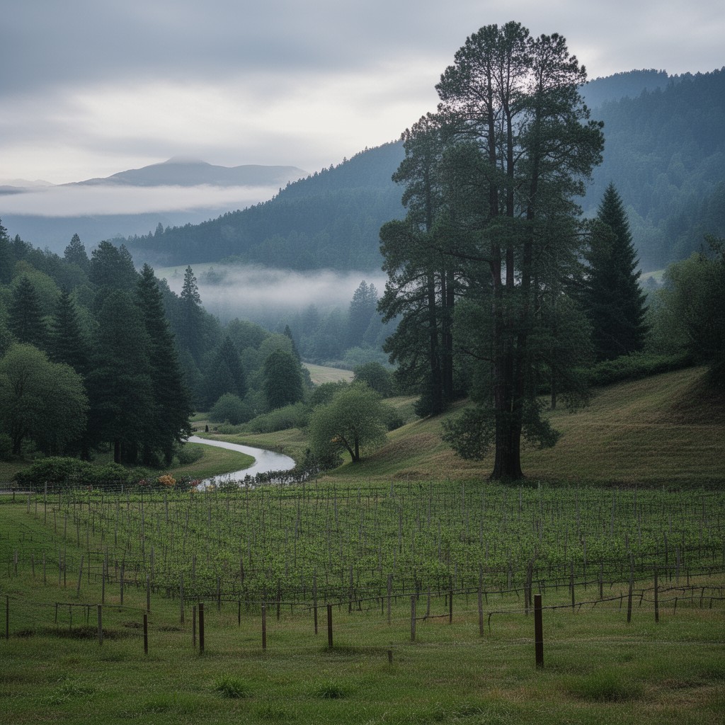 AI-generated illustration of Anderson Valley