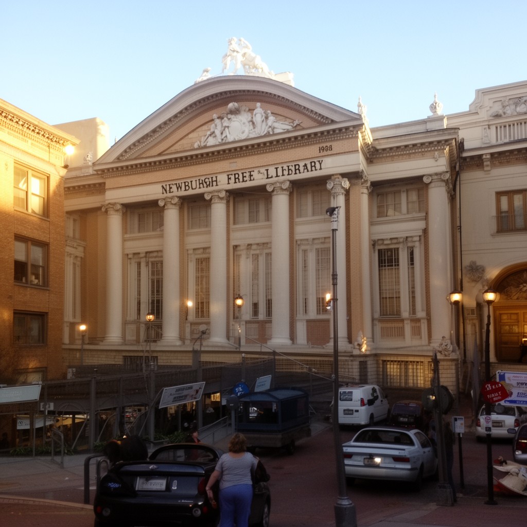 AI-generated illustration of Newburgh Free Library