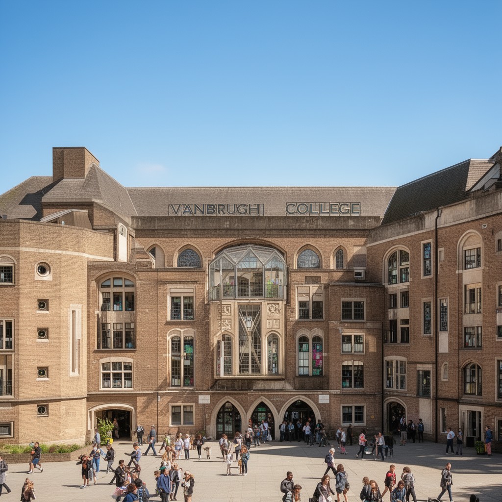 AI-generated illustration of Vanbrugh College