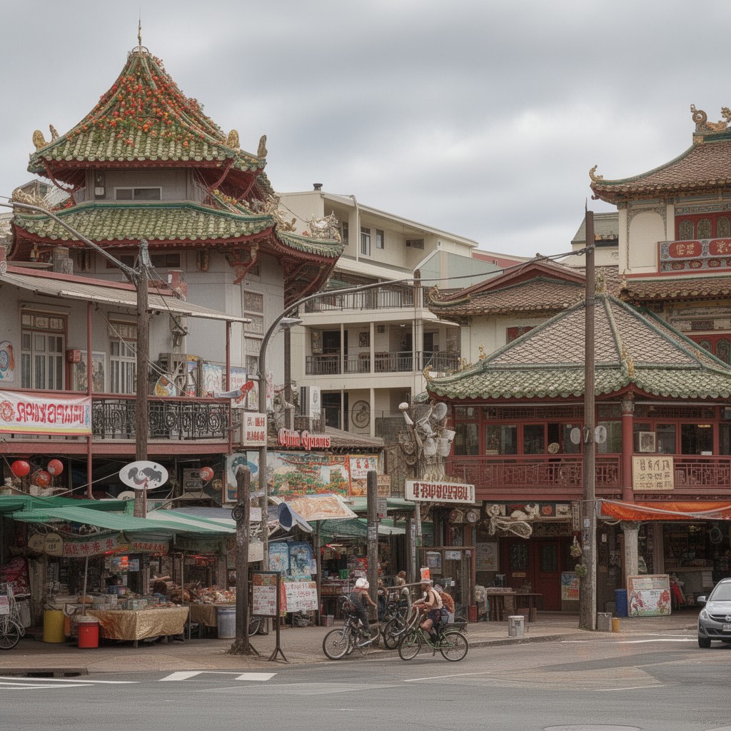 AI-generated illustration of Chinatown Historic District