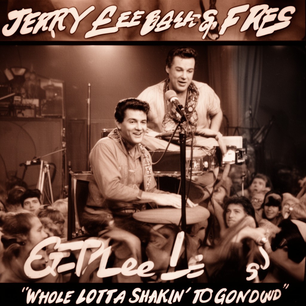 AI-generated illustration of Jerry Lee Lewis