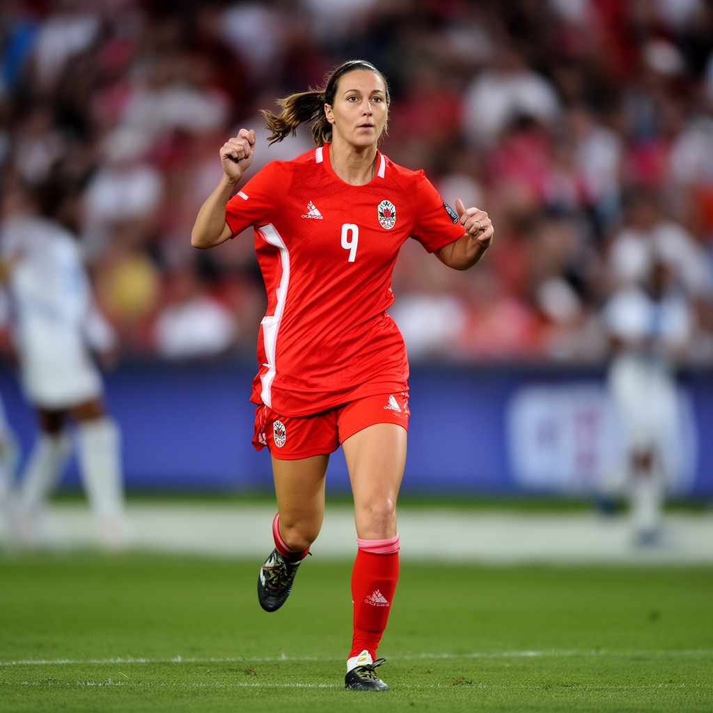 AI-generated illustration of Christine Sinclair