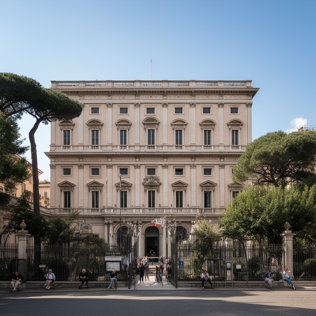AI-generated illustration of Villa Umberto I (Rome)