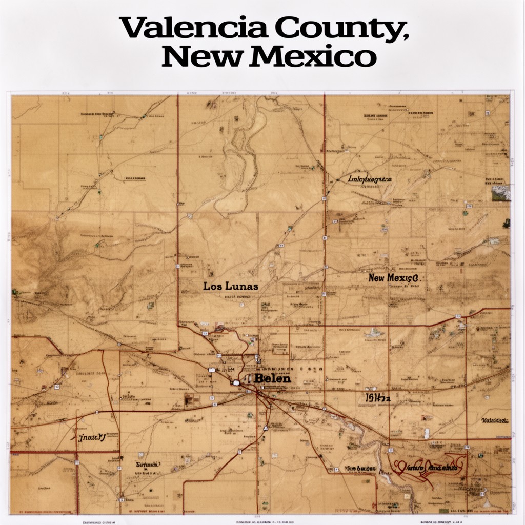 AI-generated illustration of Valencia County, New Mexico