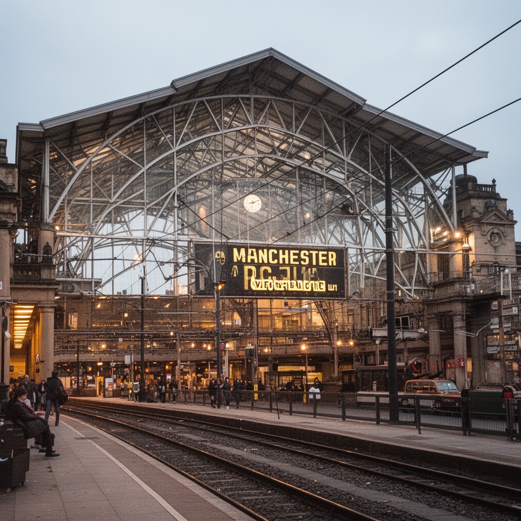 AI-generated illustration of Manchester Piccadilly