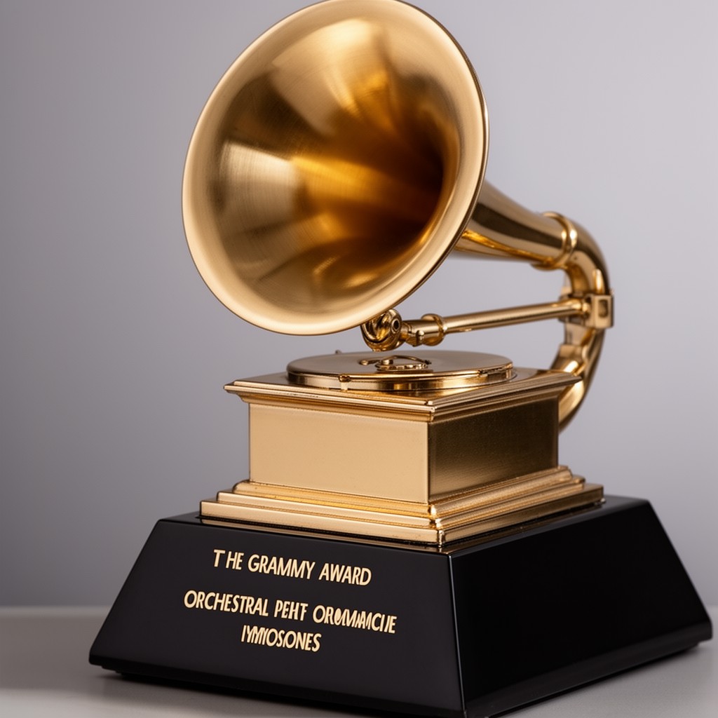 AI-generated illustration of Grammy Award for Best Orchestral Performance