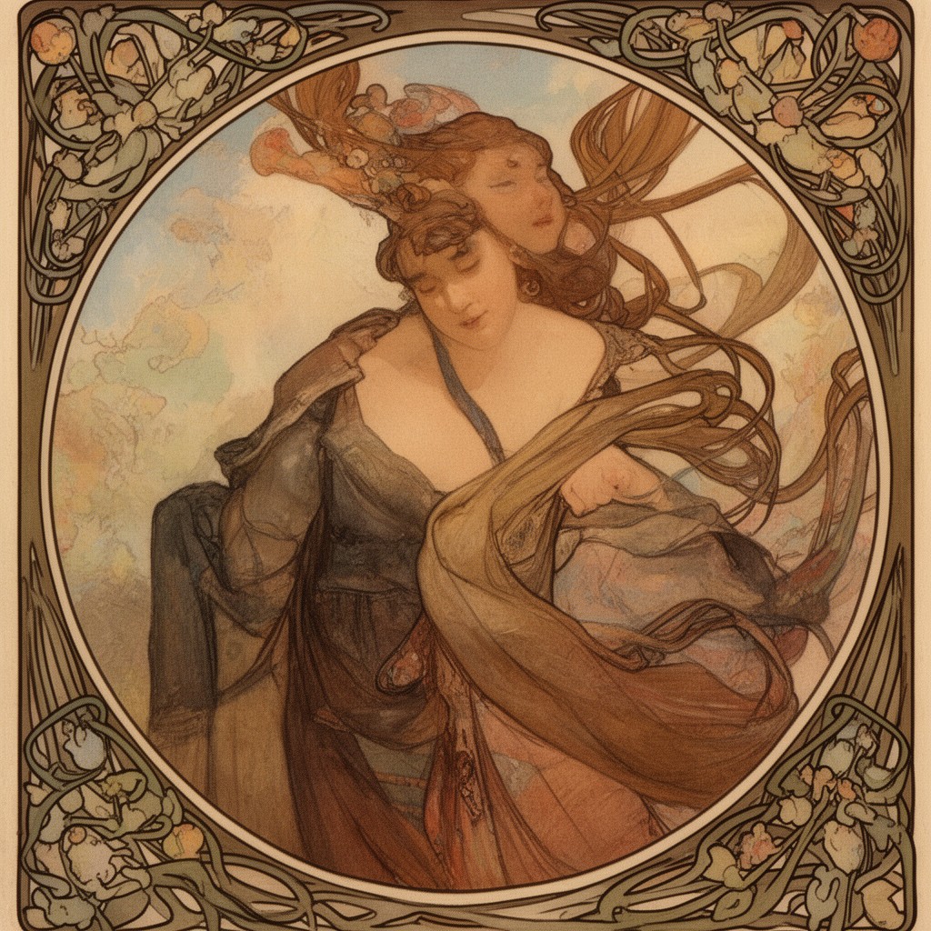 AI-generated illustration of Alphonse Mucha