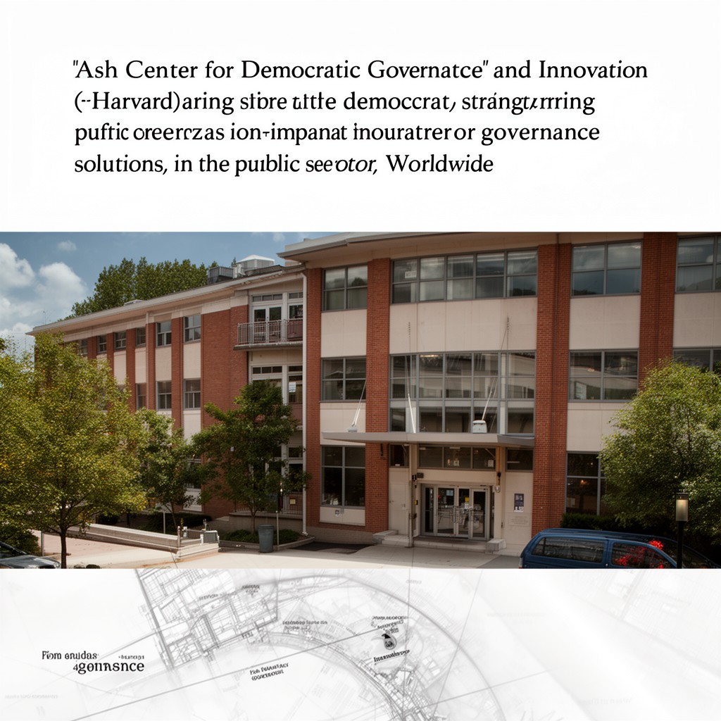 AI-generated illustration of Ash Center for Democratic Governance and Innovation