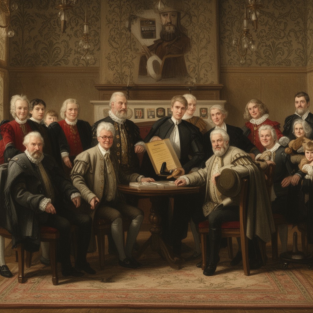 AI-generated illustration of Nassau family