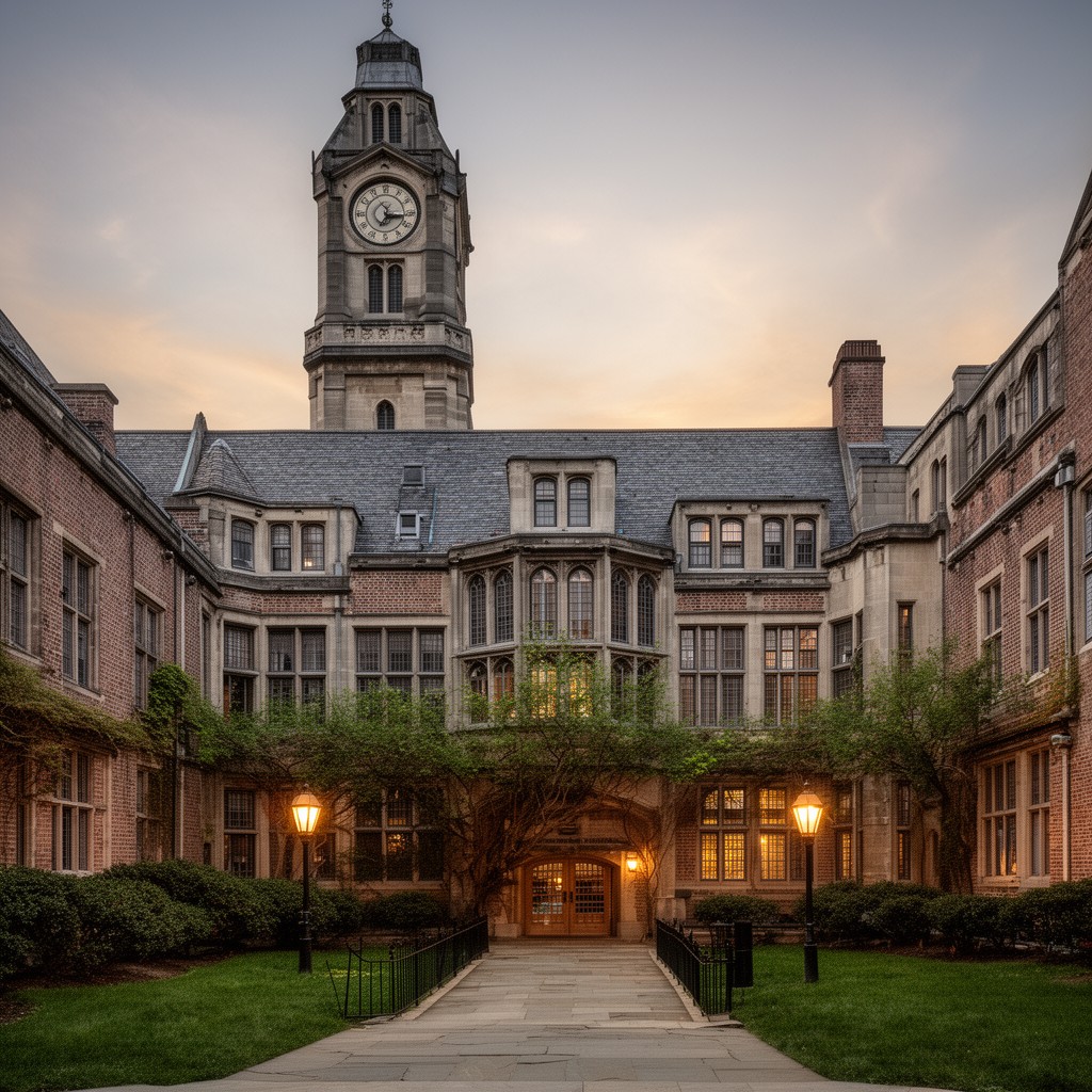 AI-generated illustration of Jonathan Edwards College