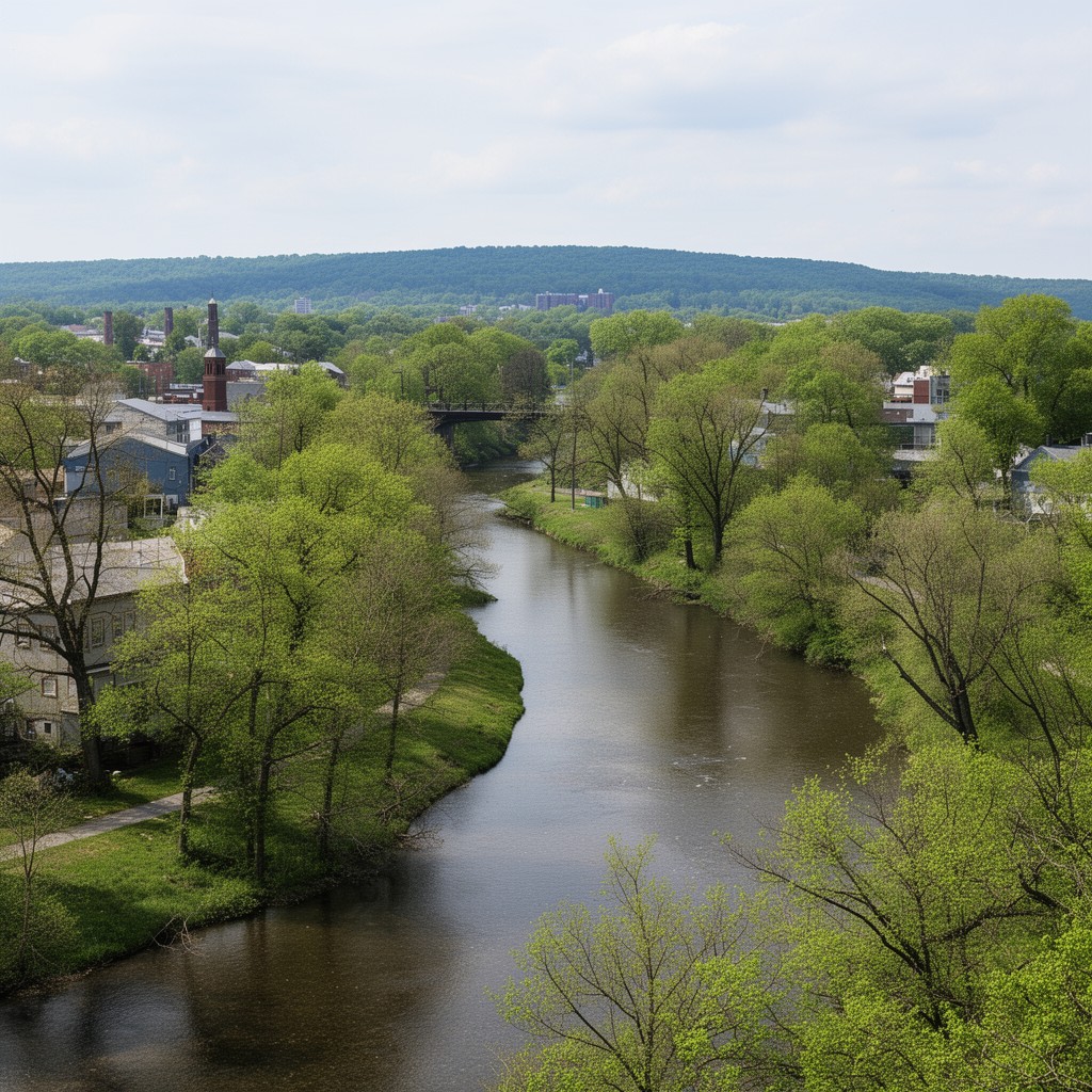 AI-generated illustration of Spicket River