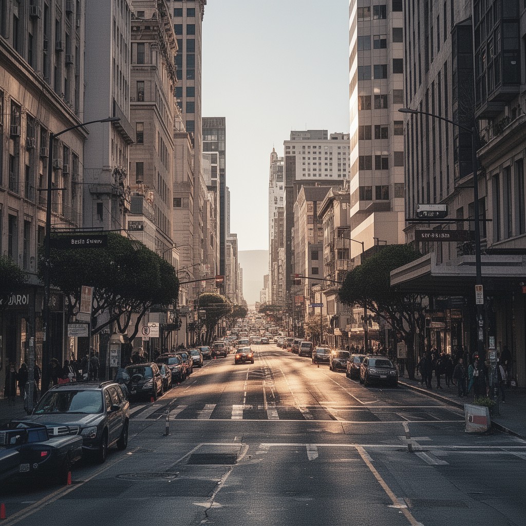 AI-generated illustration of Bush Street