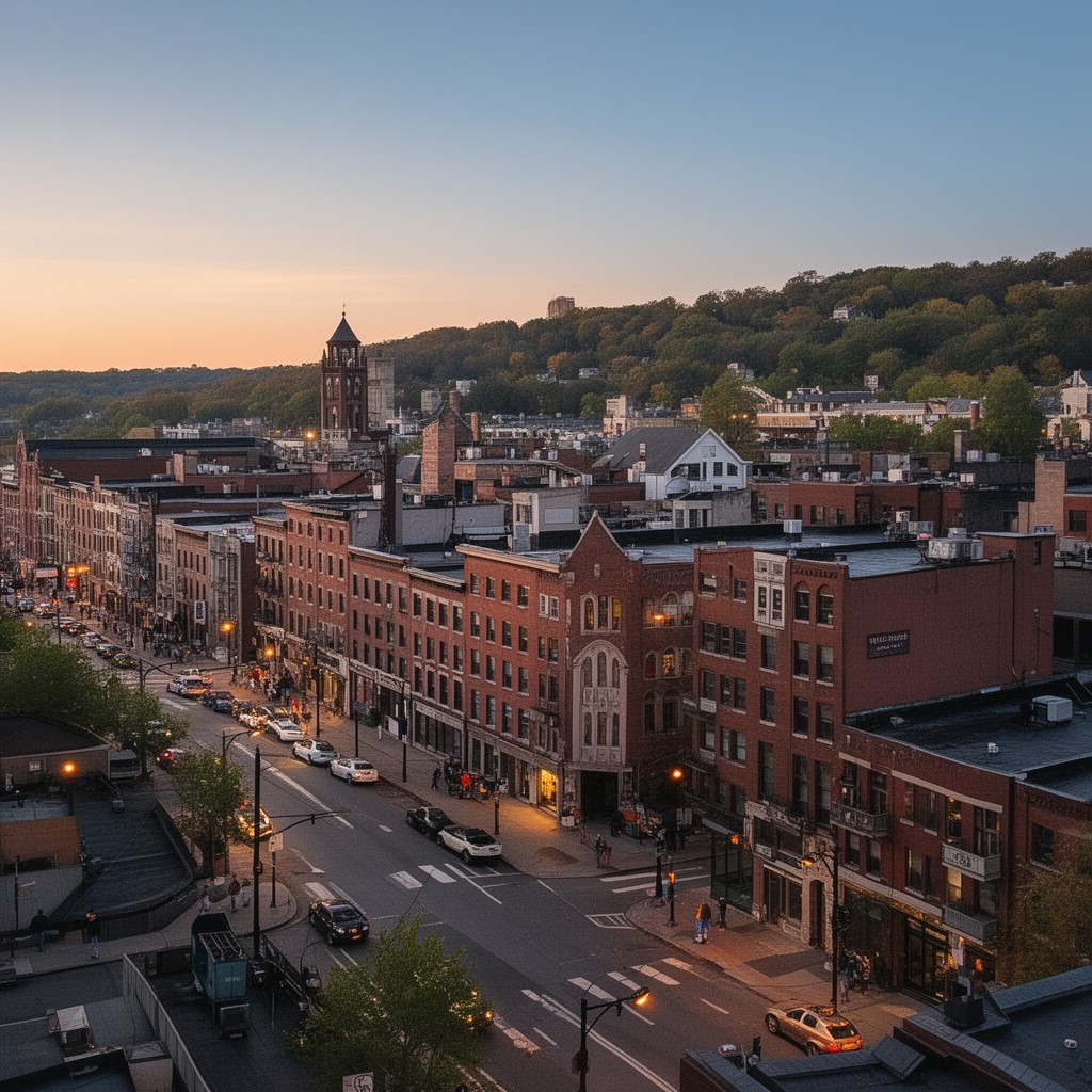 AI-generated illustration of Troy, New York, United States