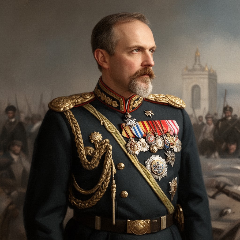 AI-generated illustration of Grand Duke Nicholas Nikolaevich