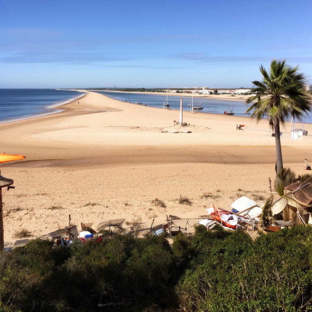 AI-generated illustration of Cabanas de Tavira