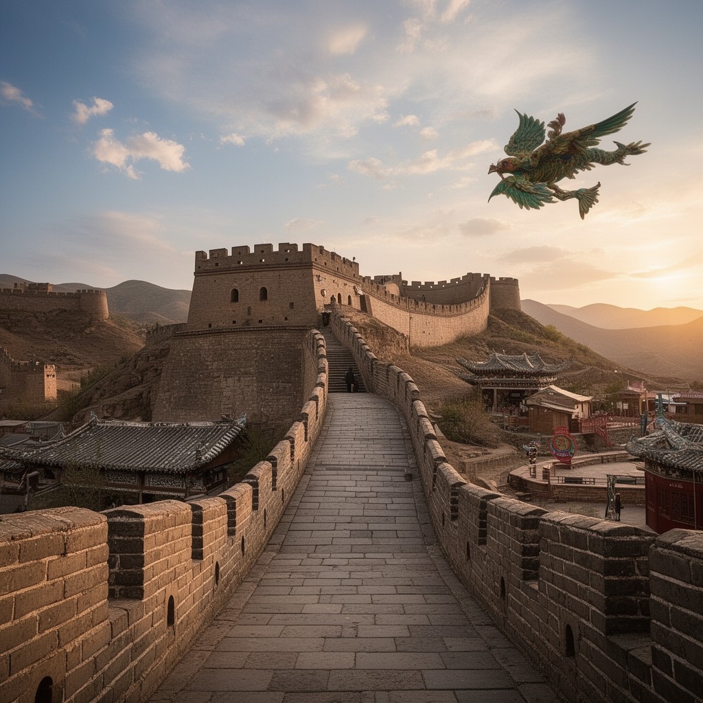 AI-generated illustration of Jiayuguan Pass