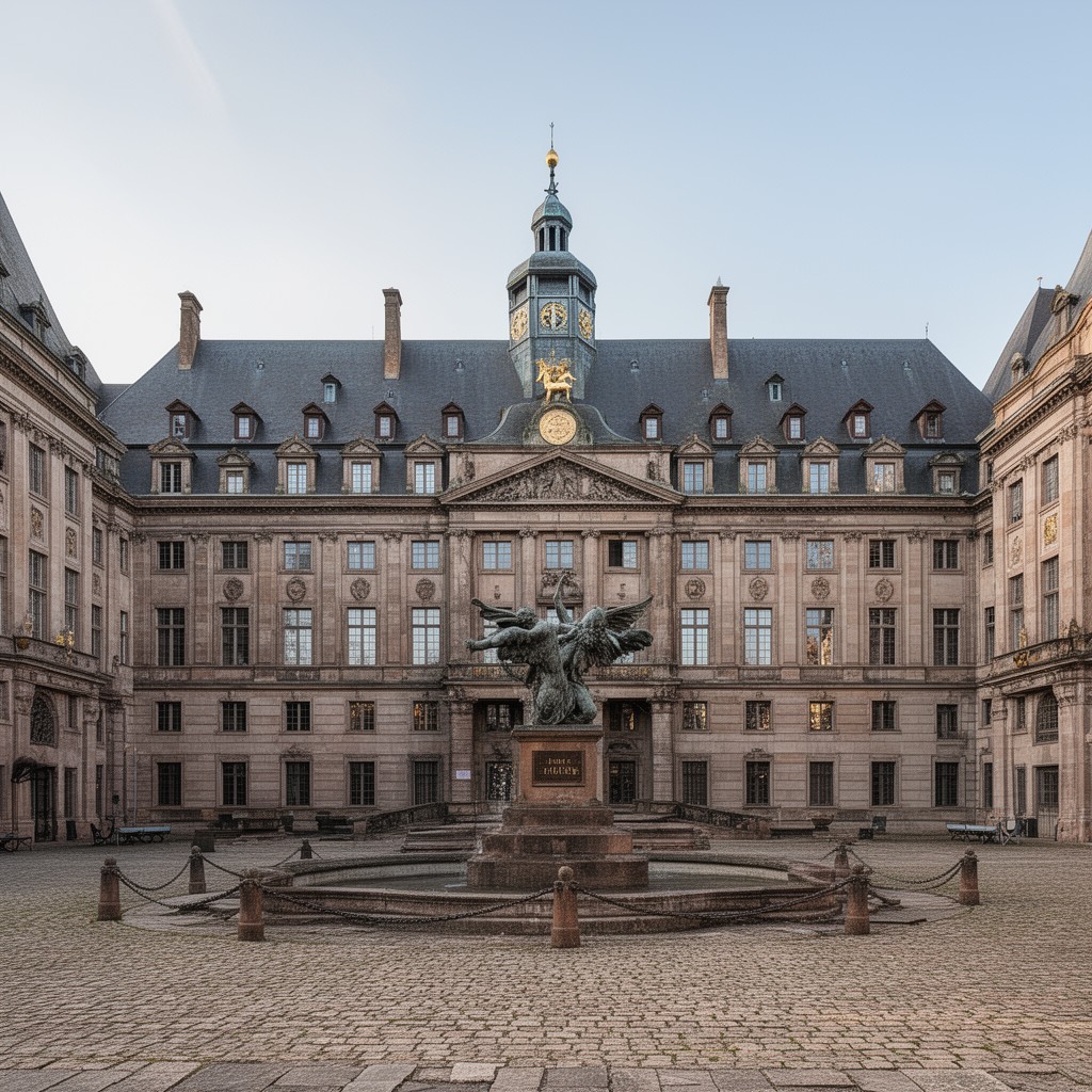 AI-generated illustration of Palais Rohan