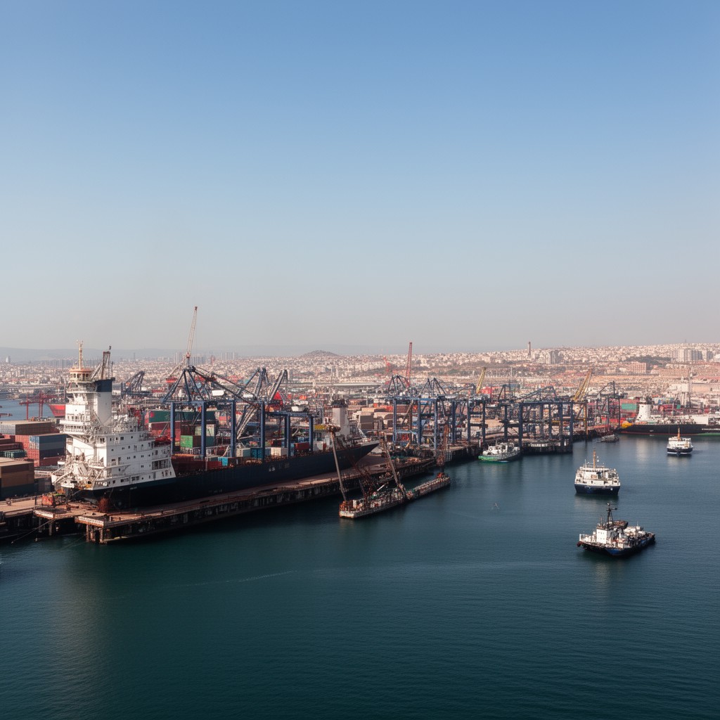 AI-generated illustration of Port of Casablanca