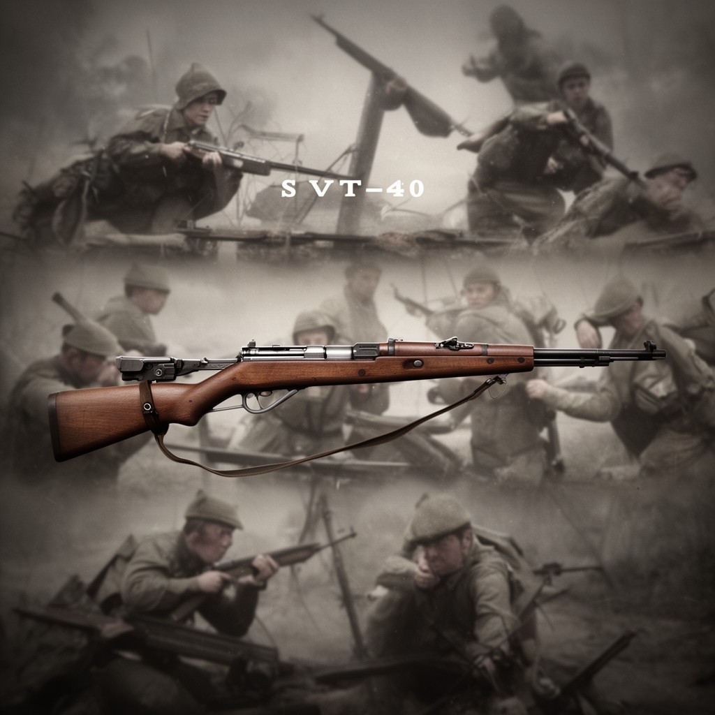 AI-generated illustration of SVT-40 rifle