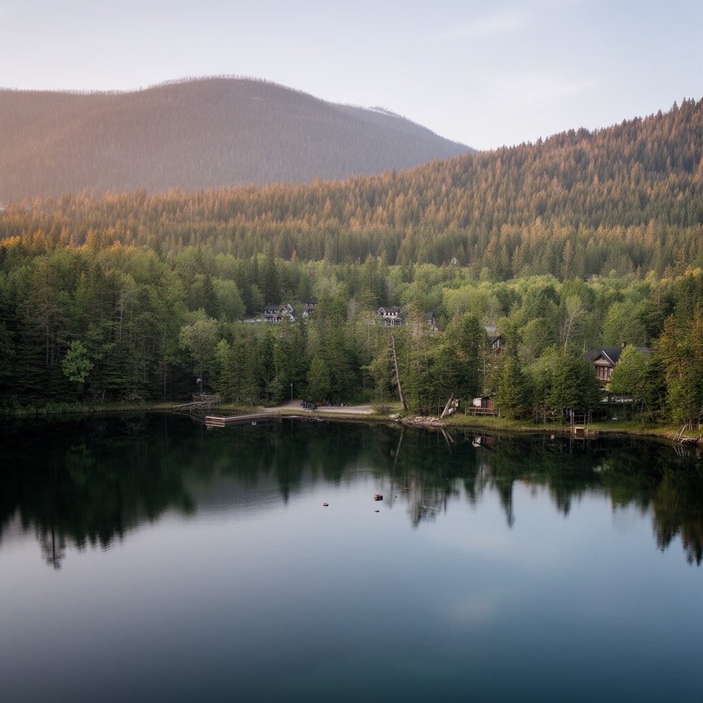 AI-generated illustration of Upper St. Regis Lake