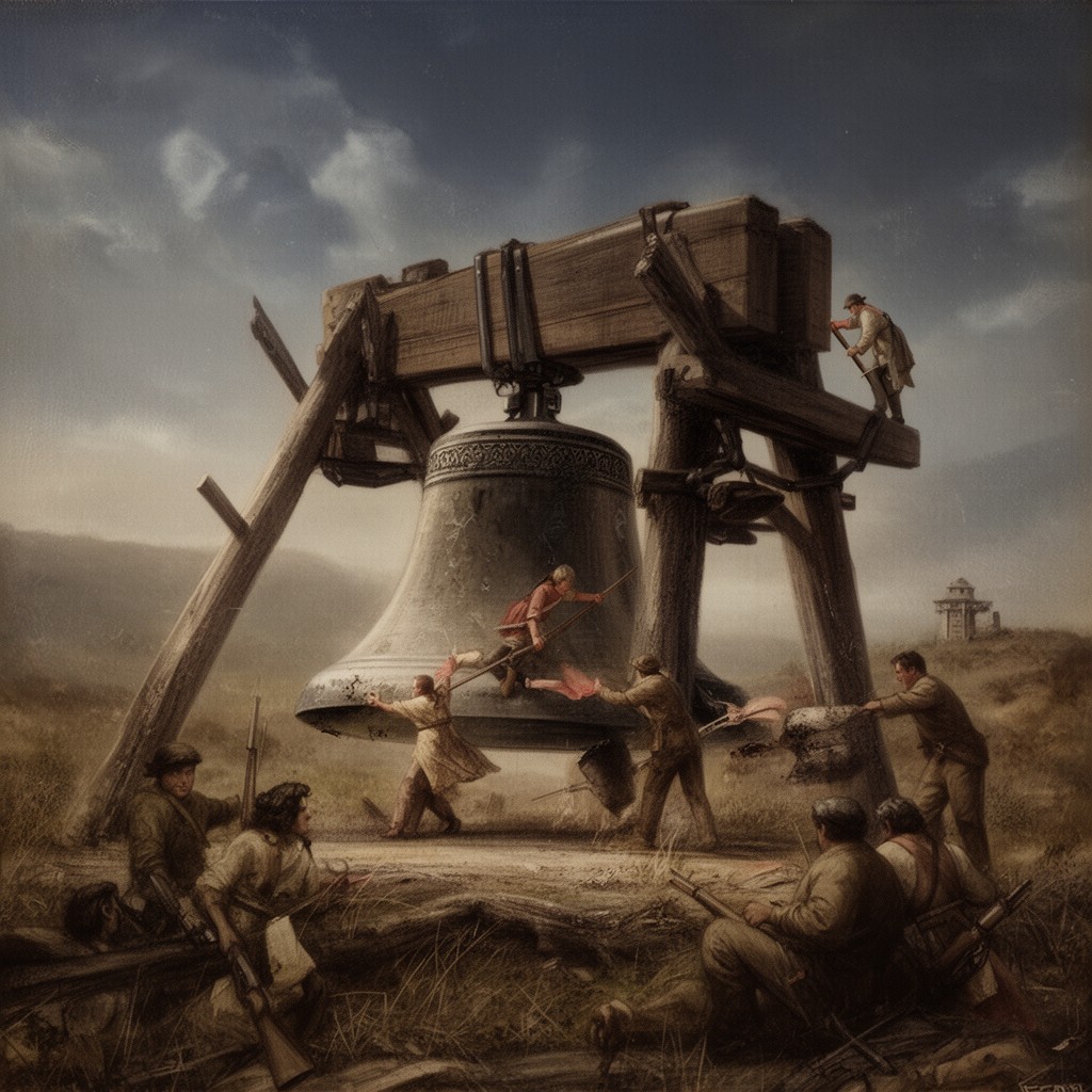 AI-generated illustration of For Whom the Bell Tolls