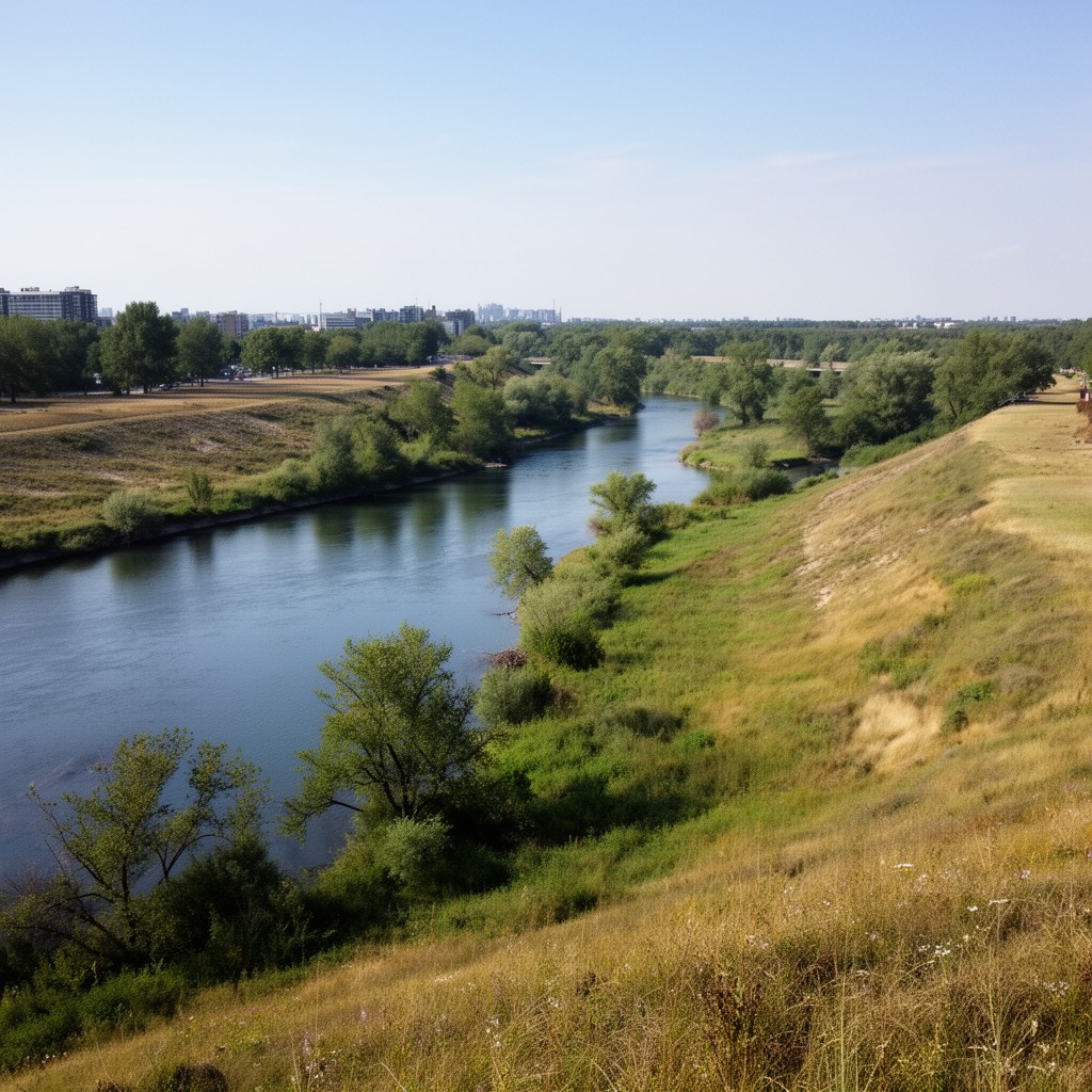 AI-generated illustration of Assiniboine River