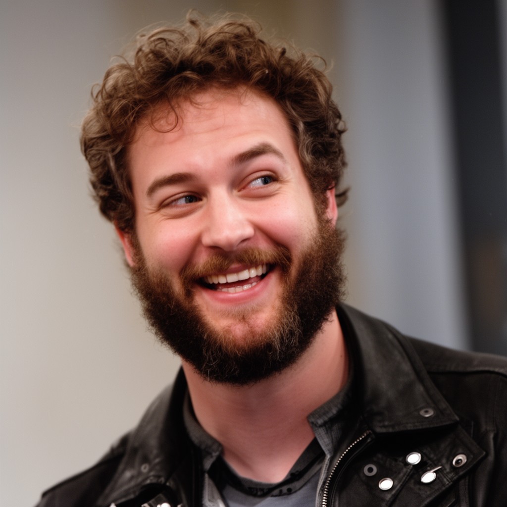 AI-generated illustration of Seth Rogen